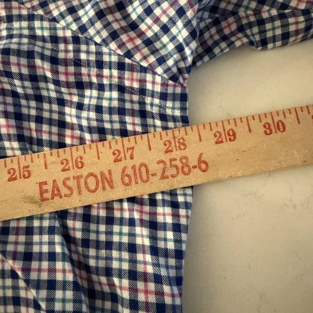 Polo Ralph Lauren Mens 2XL Plaid Pink Blue Classic Fit Oxford Button Down